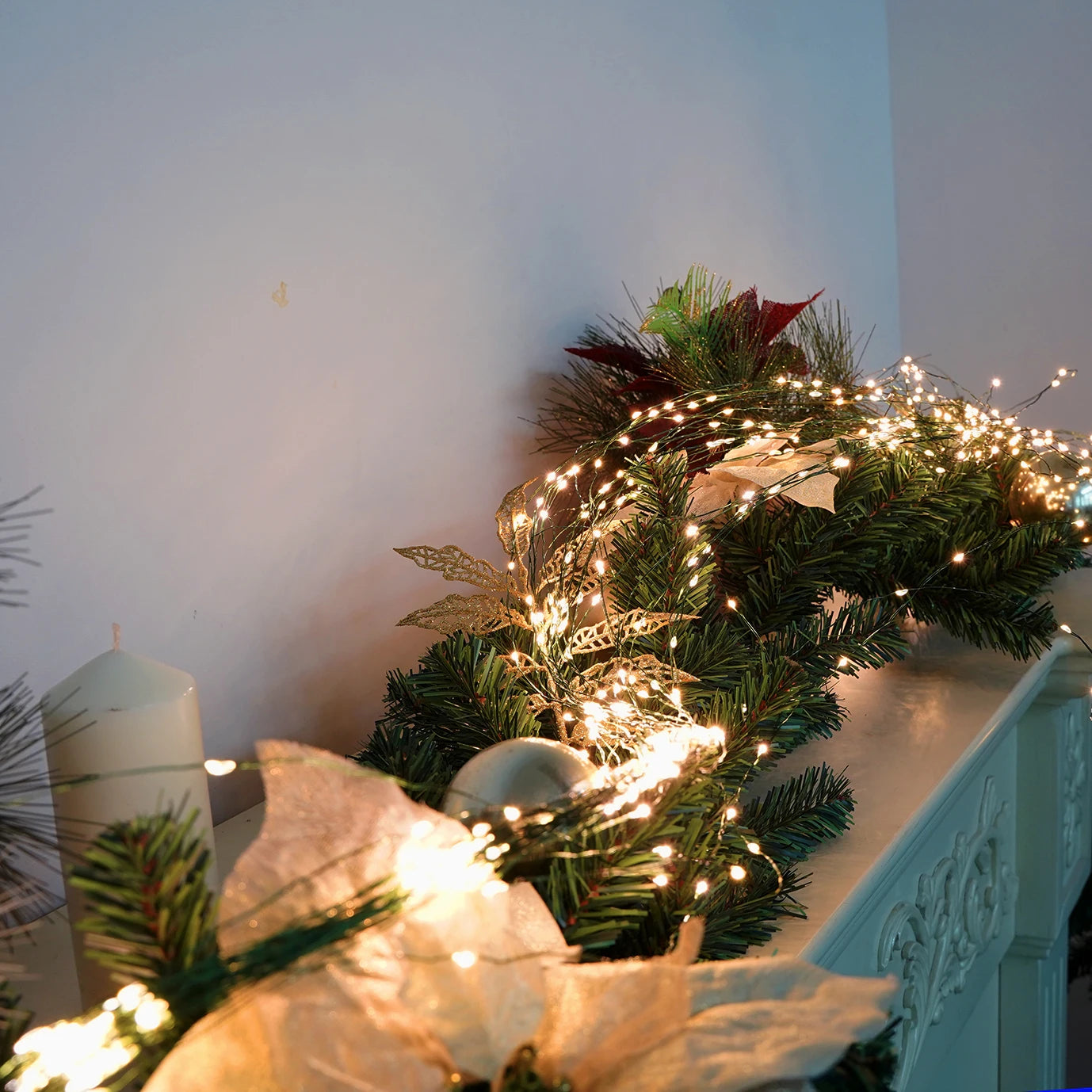 Christmas Lights Curtain String Light Waterfall Outdoor Decoration 2M 100-600LED Fairy Led Garland For Tree Garden Party Holiday