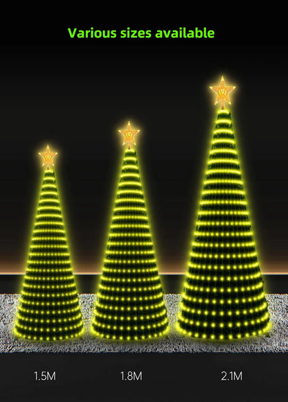 Christmas Ornamental Tree Lights Smart APP Music Sync Waterproof Indoor Outdoor String Christmas Decoration Atmosphere Lighting