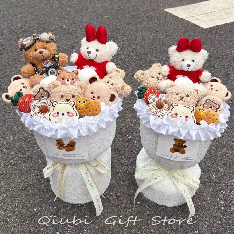 Birthday Gifts for Girlfriend - Cute Doll Bouquet Flowers, Lovely Surprise Present Idea for Her Special Day