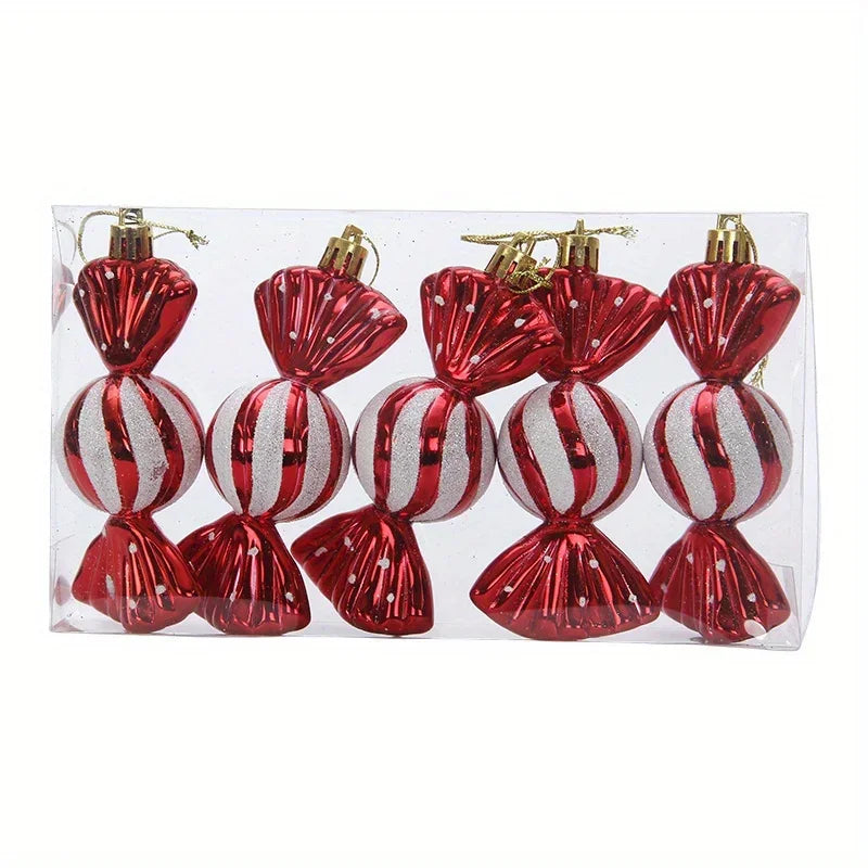 5-Pack Christmas Candy Tree Ornaments Christmas Tree Hanging Decorations Christmas Decorations