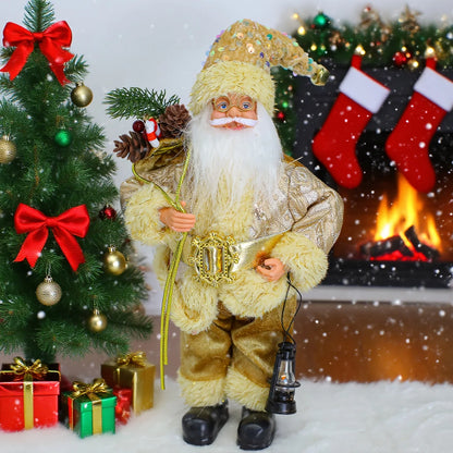 Christmas figurine ornaments, Santa standing ornaments, Christmas cute gifts, window decorations