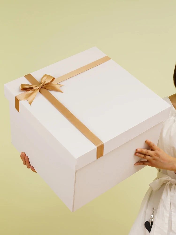 White Surprise Birthday Gift Box Extra Large Ceremony Feeling Girlfriend Present Box Special Large Size Wedding Celebration S...