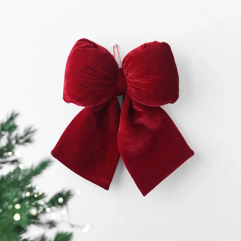Velvet Christmas Bow Ornaments