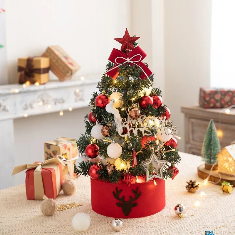 Christmas Decoration 45/60cm Christmas Tree Desktop Small Tree Ornaments New Year Navidad Gift Christmas Festival Party Supplies