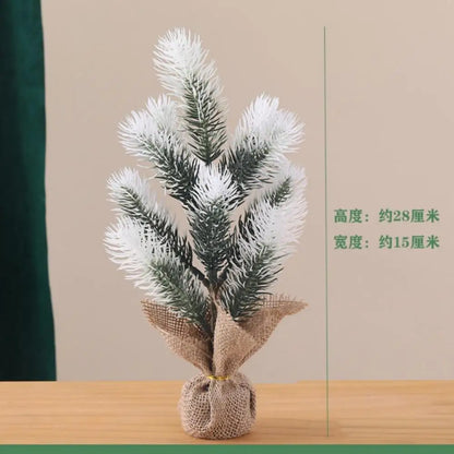 Christmas Decorations Small Artificial Christmas Trees Tabletop Ornaments 2026 Xmas New Year DIY Home Arrangements PE Decors