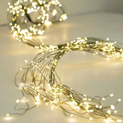 Christmas Lights Curtain String Light Waterfall Outdoor Decoration 2M 100-600LED Fairy Led Garland For Tree Garden Party Holiday