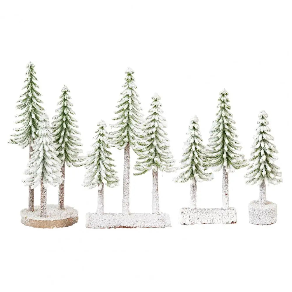 Christmas Tree Decoration Mini Christmas Tree Artificial Bottle Brush Trees with Snow Frost Flocked Pine for Winter Table Decor
