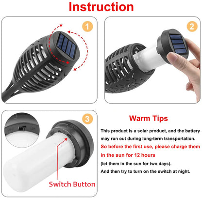 Outdoor LED Solar Garden Landscaping for Lawn Patio Yard Walkway