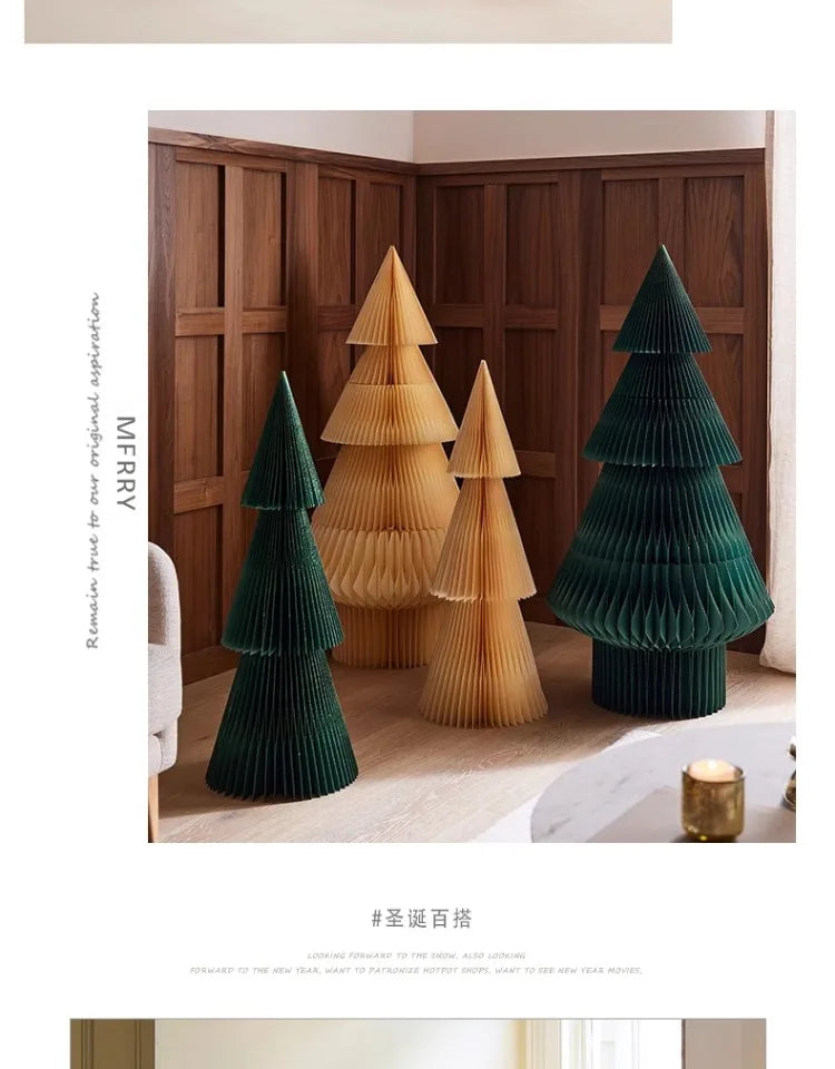 Christmas tree large origami ornament 1.8 meters creative Christmas decorations shopping mall holiday decoration props