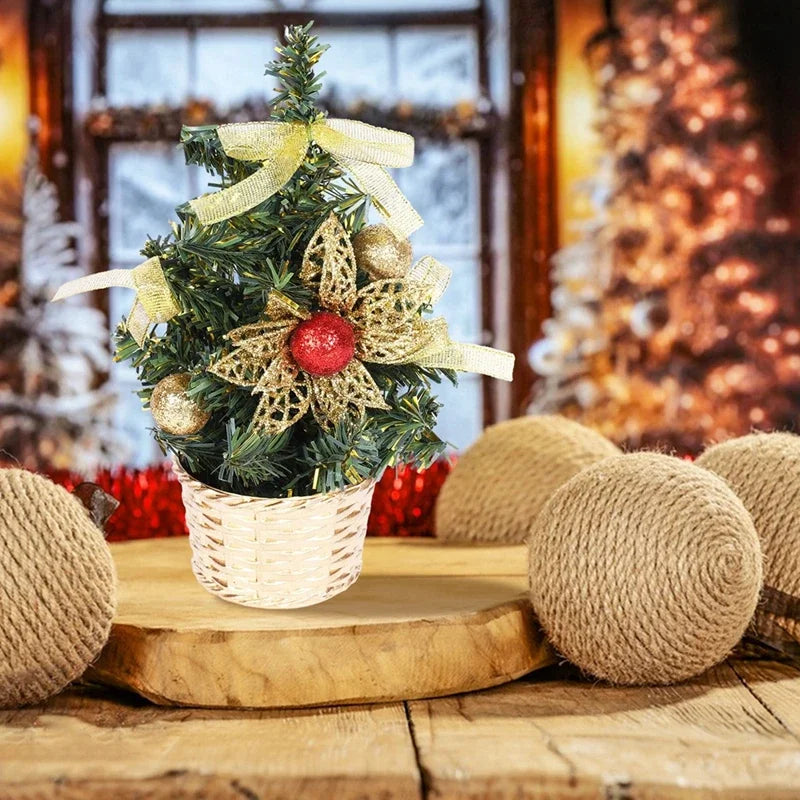 3PCS Xmas Tree Artifical Mini Christmas Tree Christmas Gift Snow Frost Trees Home Decor