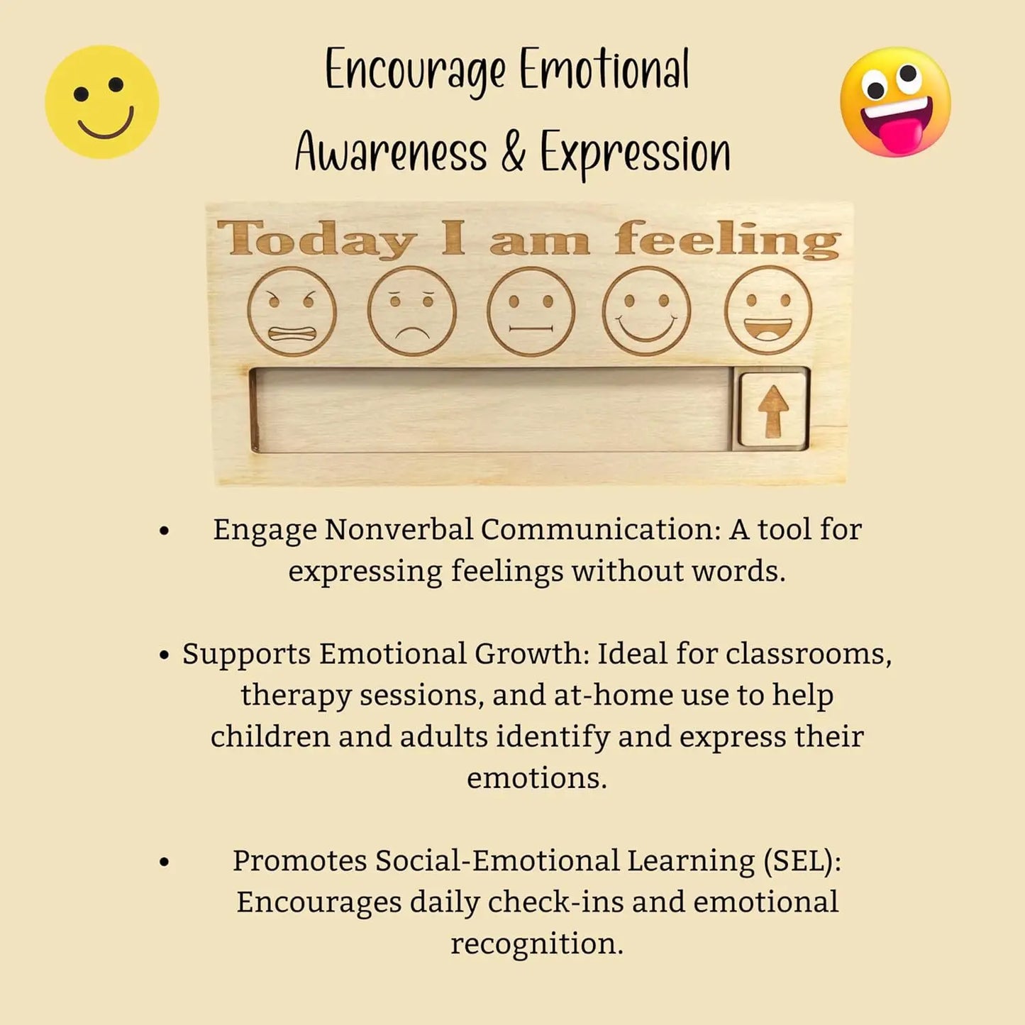 Emotions, Mood, Barometer, Personal Wooden Emotions, Cute Decorations, Christmas and Halloween Gifts, The Best Gifts for Friends