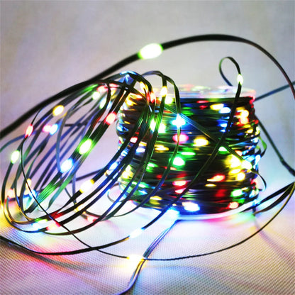 Holiday Lighting LED Christmas Lights Outdoor 100M 50M 20M Garland Fairy String Lights for Party Wedding Garden Courtyard Decor