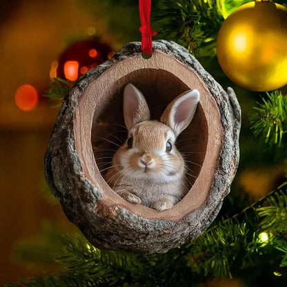 Christmas Ornaments Acrylic Cartoon Forest Acrylic Christmas Ornaments Seasonal Decor for Tree Ceiling Cute Hanging Pendants