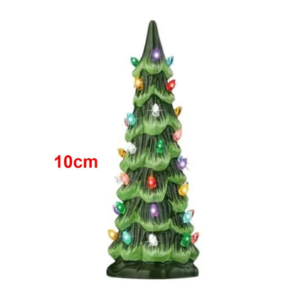 Christmas Trees Retro Hand-Painted Tabletop Xmas Trees Light Ornaments 10/15/20cm Simulated Christmas Tree Model 2026 New Year