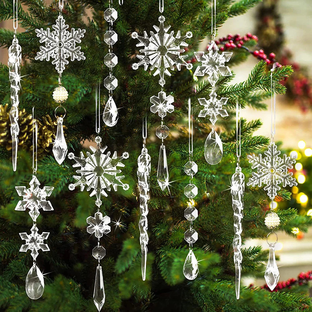 10Pcs Crystal Christmas Tree Ornaments