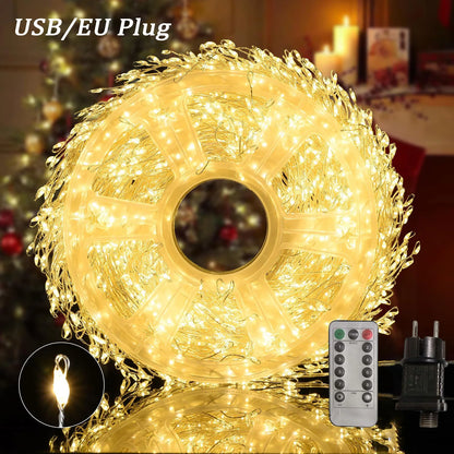 LED Firecracker String Lights Garland Fairy Light Christmas Tree Lights for Wedding Party Christmas Outdoor Decoration 2025