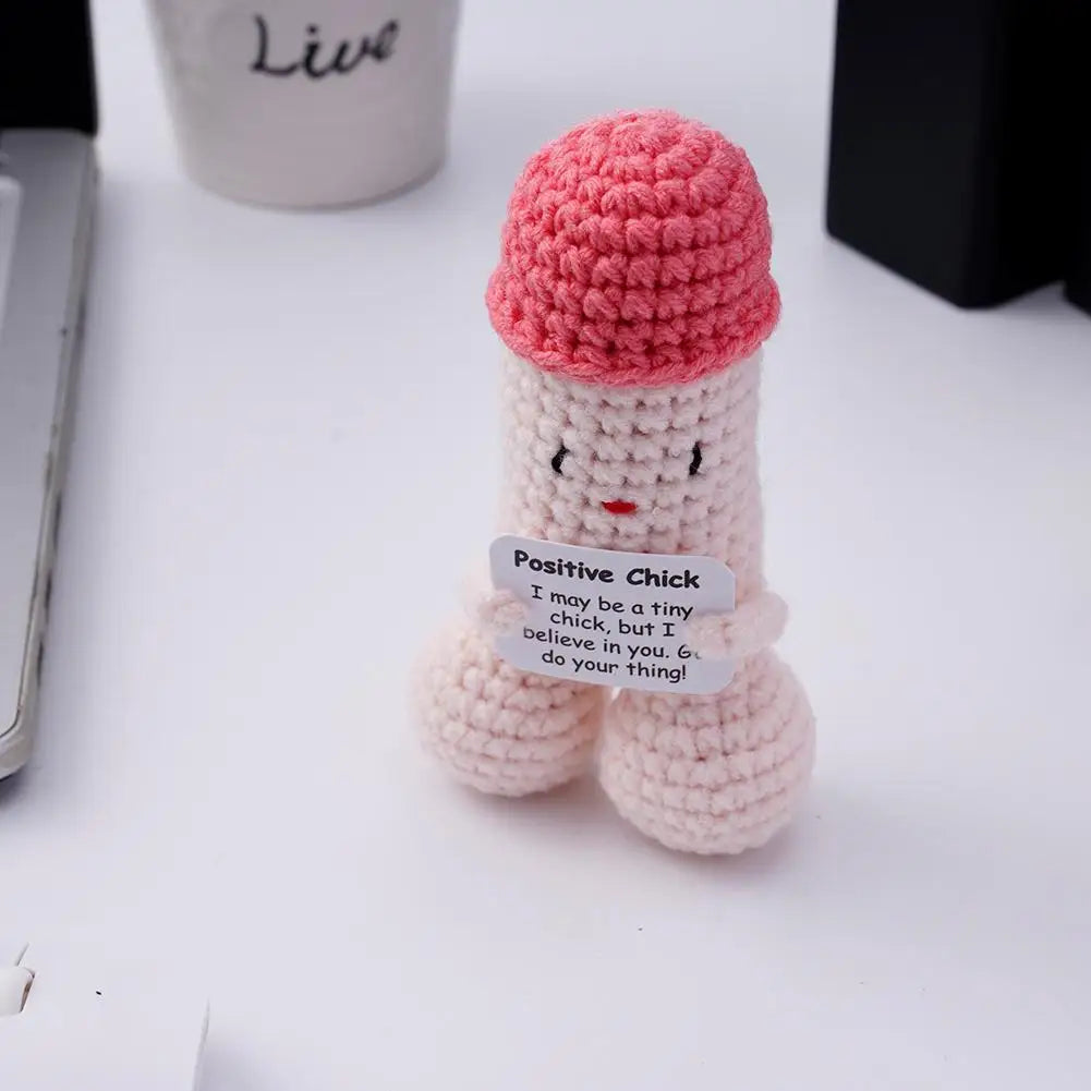 Gifts Mini Funny Handmade Emotional Doll Positive Energy Crochet Doll Decoration Gifts For Friends Boyfriend