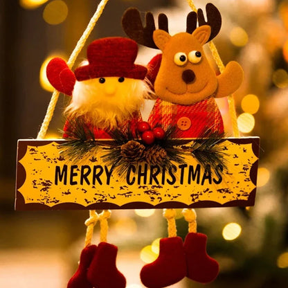 Christmas Cute Decorations Snowman Deer Christmas Tree Decorations Santa Claus Gifts Xmas Ornaments for New Year Party Supplies