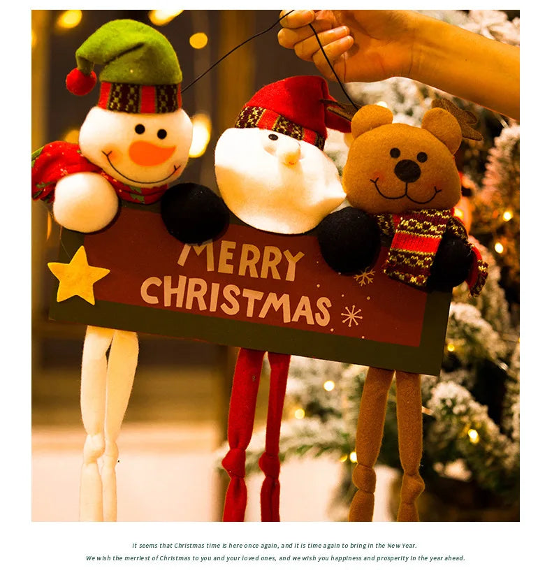 Christmas Cute Decorations Snowman Deer Christmas Tree Decorations Santa Claus Gifts Xmas Ornaments for New Year Party Supplies