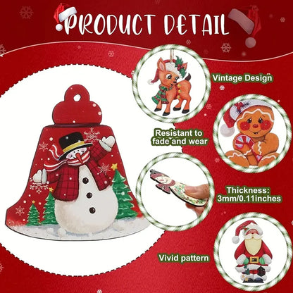 Christmas Wooden Hanging Decorations Courtyard Bar Shop Party Scene Decorate Christmas Tree Decorative Ornaments