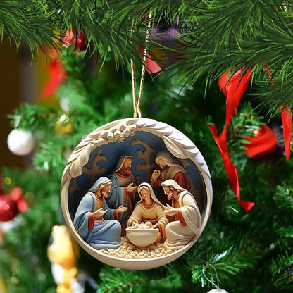Christmas Nativity Ornaments Nativity Keepsake Religious Ornament Exquisite Indoor Nativity Scene Ornaments For Christmas