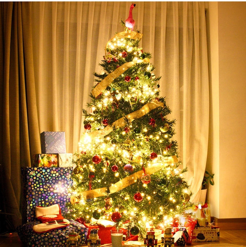 Outdoor Garden LED String Light Christmas Fairy Lights Waterproof Garland Lamp For Home Courtyard Holiday New Year Party Decor