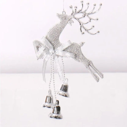 Christmas Tree Hanging Ornaments Christmas Deer Gold Pendants New Year Party Home Xmas Tree Decorations Kids Toys