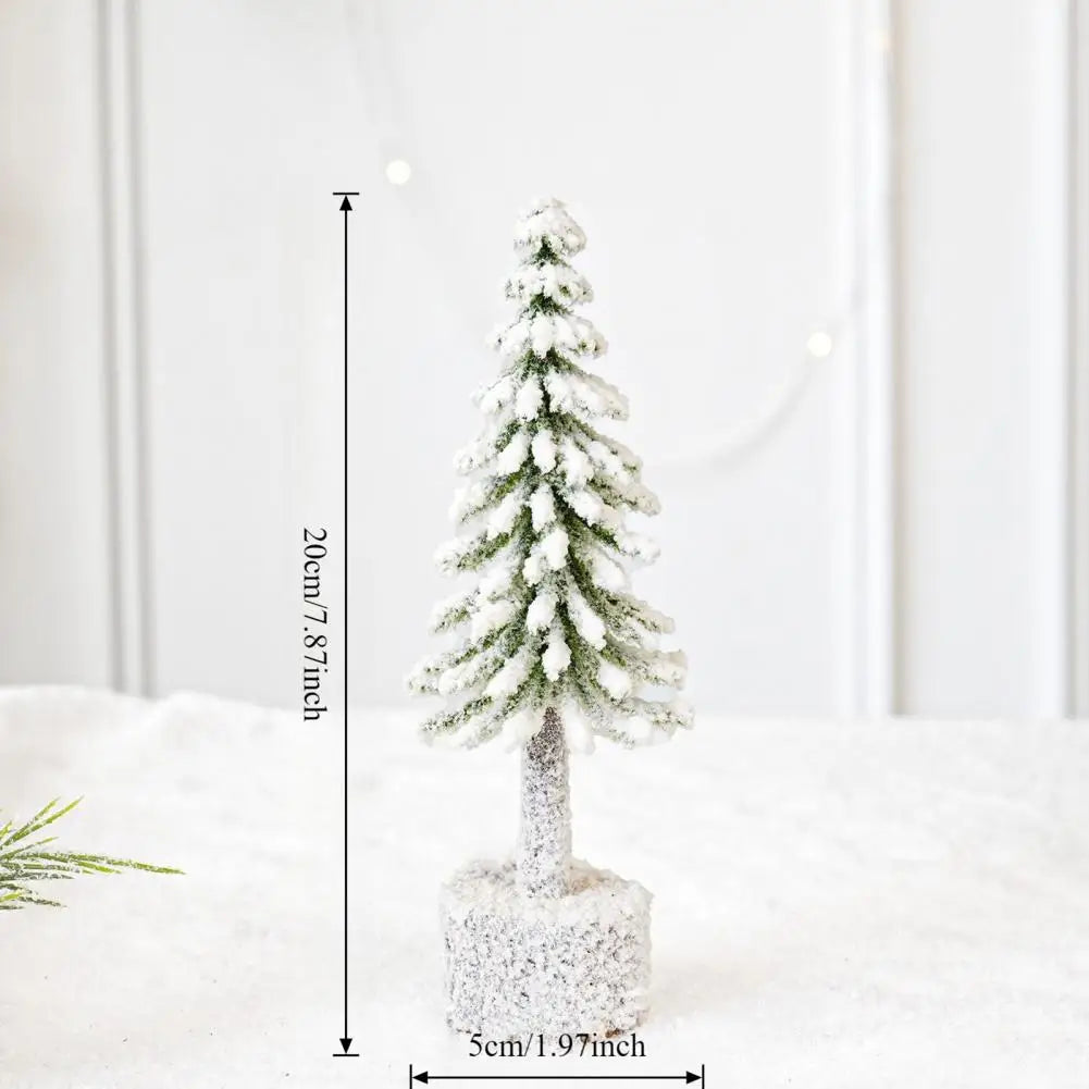 Christmas Tree Decoration Mini Christmas Tree Artificial Bottle Brush Trees with Snow Frost Flocked Pine for Winter Table Decor