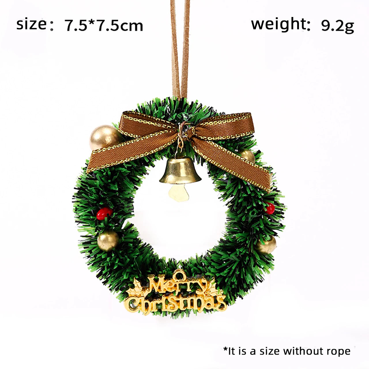 Christmas Tree Decorations Three-dimensional Ornaments Bells Atmosphere Window Display Hanging Decoration Mini Christmas Wreaths