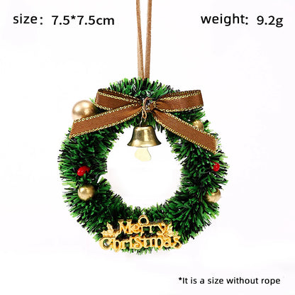 Christmas Tree Decorations Three-dimensional Ornaments Bells Atmosphere Window Display Hanging Decoration Mini Christmas Wreaths