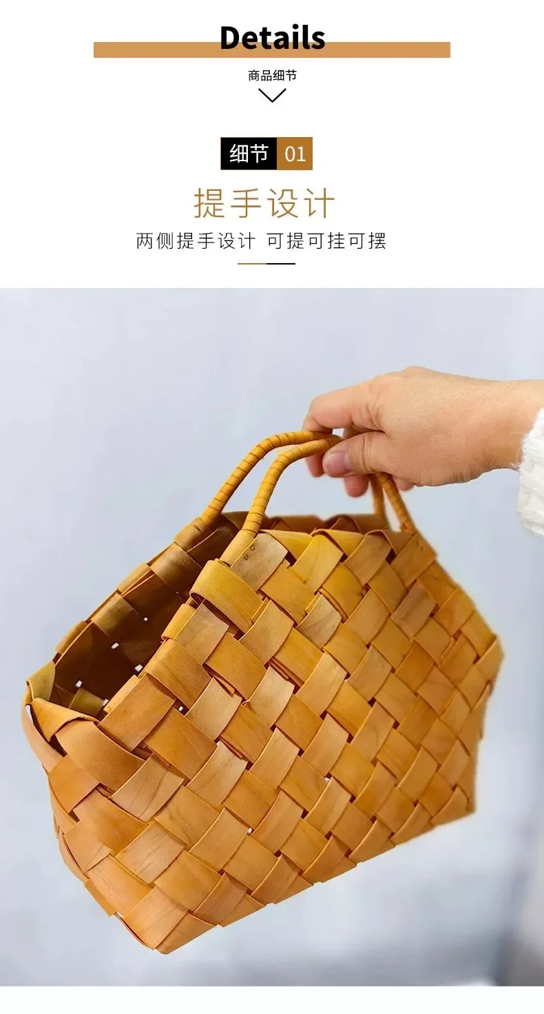 Gift Woven Flower Basket,decor Flower Basket Festival Wedding Birthday Creative Gift Woven Bag Hand Gift Basket Party Supplies