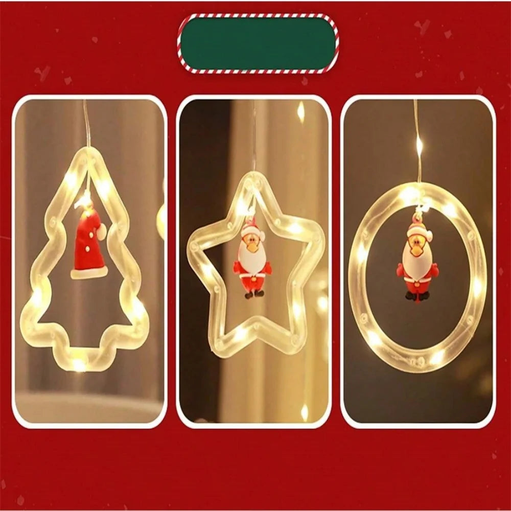 Christmas Led Decorative Lights Strip Star Curtain Lights Christmas Tree Lights String Festival Atmosphere Lights For Room Garde