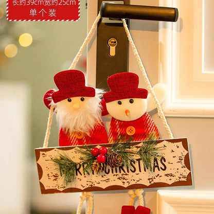 Christmas Cute Decorations Snowman Deer Christmas Tree Decorations Santa Claus Gifts Xmas Ornaments for New Year Party Supplies
