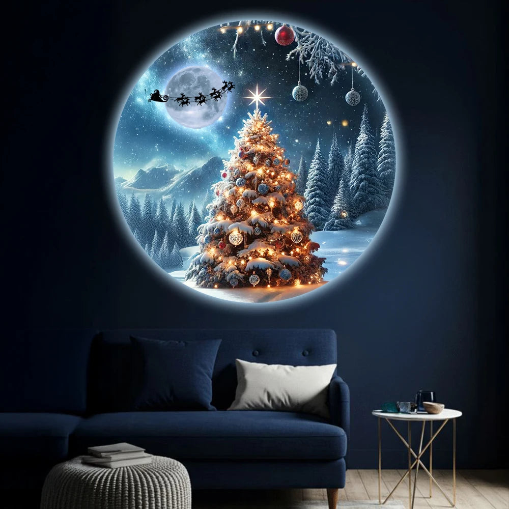 Christmas tree LED projection light, 360° rotatable and adjustable, suitable for creating room and bedroom atmosphere