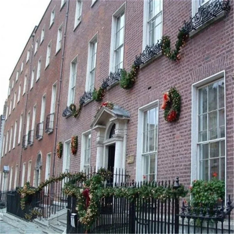 2M Christmas Eve Decoration Bar Tops Ribbon Garland Christmas Tree Kitchen Ornaments Wedding Party Christmas Decoration Prop