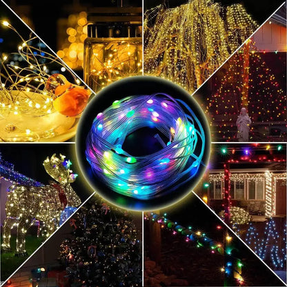 LED RGB Christmas Tree Light Strips with App & Remote Control