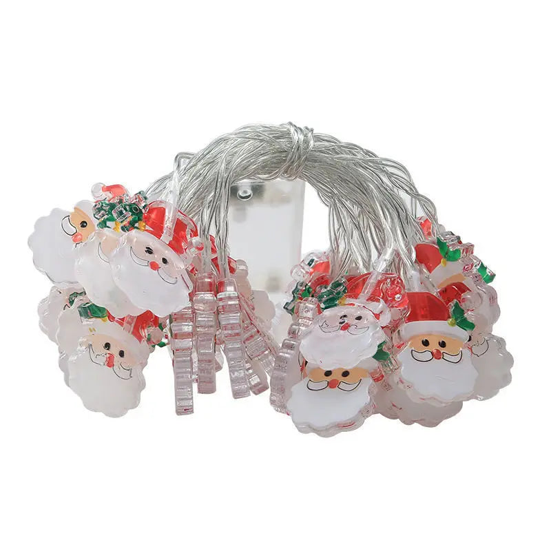 Christmas LED Color Light Strings Snowman Elders Christmas Tree Decorative Lights Scene Party Pendants Ambient Lights