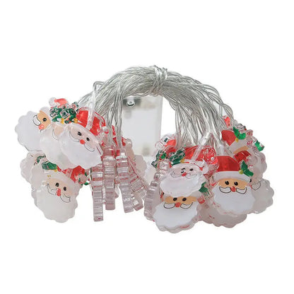 Christmas LED Color Light Strings Snowman Elders Christmas Tree Decorative Lights Scene Party Pendants Ambient Lights