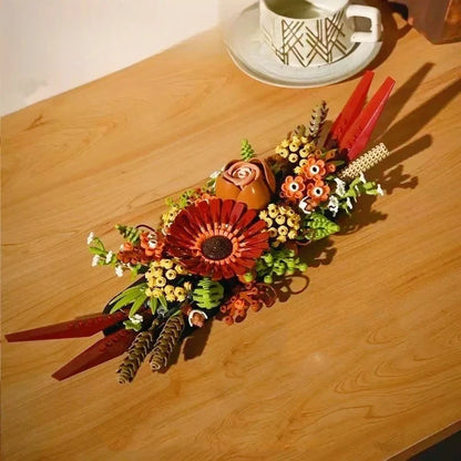 8 bouquets of eternal flowers, roses, orchids, succulents, building blocks, gifts for girls and children  Christmas Gifts