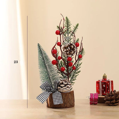 Christmas Decorations Small Artificial Christmas Trees Tabletop Ornaments 2026 Xmas New Year DIY Home Arrangements PE Decors
