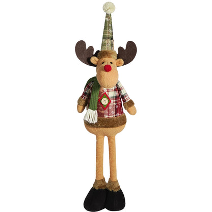 Christmas Hanging Ornaments Santa Snowman Reindeer Flannel Xmas Decor Tree Gifts For Kids Holiday Home Cartoon Decoration