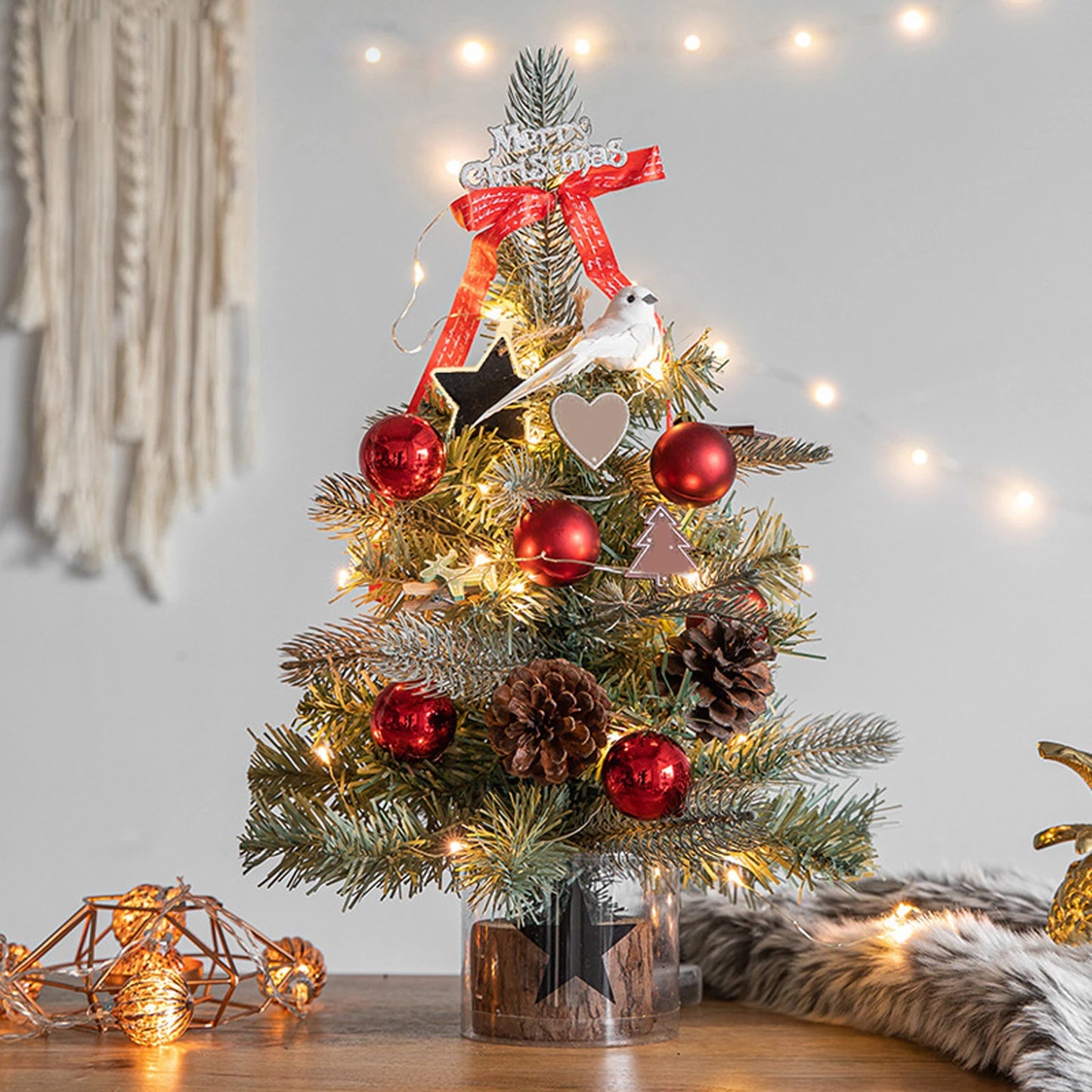 Christmas Decoration Christmas Tree Desktop Small Tree Ornaments New Year Navidad Gift Christmas Festival Party Supplies