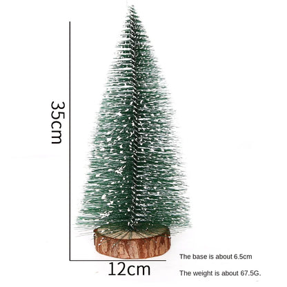 40CM Artificial Christmas Trees Snow Pine Tree Desktop Decorative Mini Christmas Tree Ornament Navidad Xmas Decorations New Year