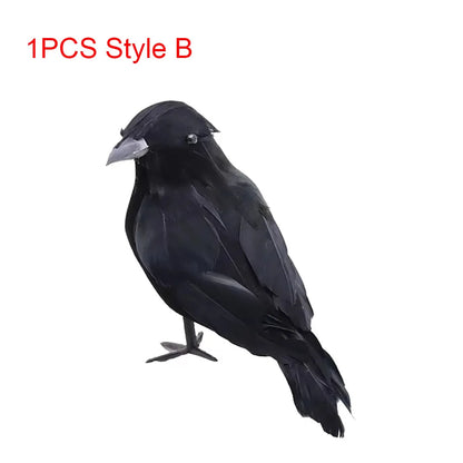Halloween Decorations Black Crow,Simulation Fake Raven Bird Props,Halloween Haunted House Garden Outdoor Yard Decorations