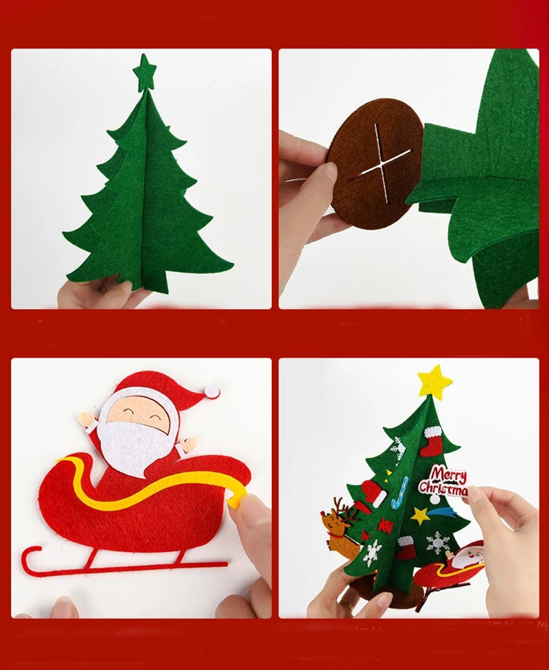 Christmas Decoration Xmas Tree for Home Decor Xmas New Year 2026 Navidad Party Ornaments Kids Handmade Crafts DIY Gift Accessory