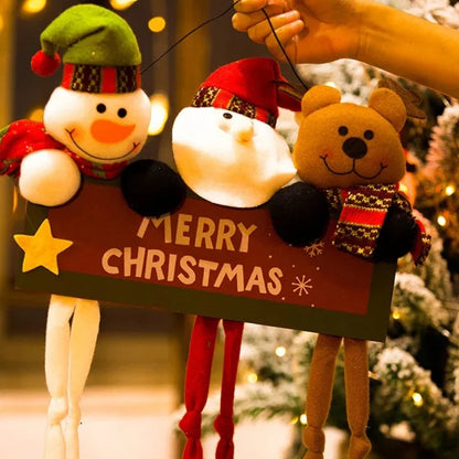 Christmas Cute Decorations Snowman Deer Christmas Tree Decorations Santa Claus Gifts Xmas Ornaments for New Year Party Supplies