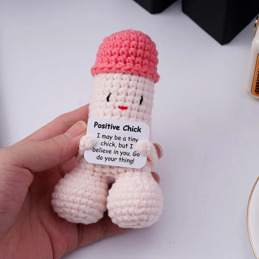 Gifts Mini Funny Handmade Emotional Doll Positive Energy Crochet Doll Decoration Gifts For Friends Boyfriend