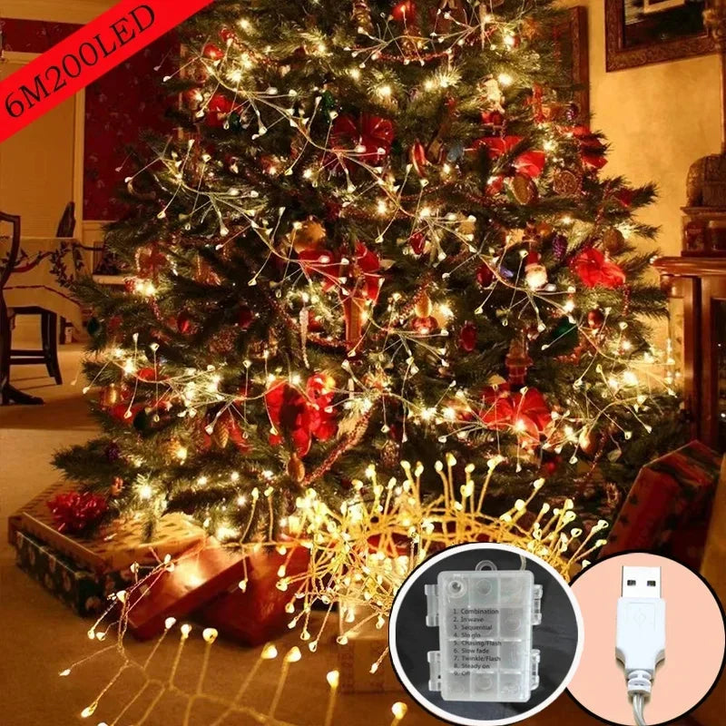 Christmas LED String Lights Garland Holiday Christmas Decoration Battery/USB Holiday Wedding Fairy Lights  Home