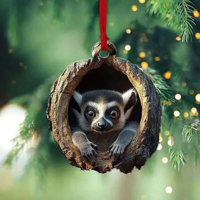 Christmas Ornaments Acrylic Cartoon Forest Acrylic Christmas Ornaments Seasonal Decor for Tree Ceiling Cute Hanging Pendants