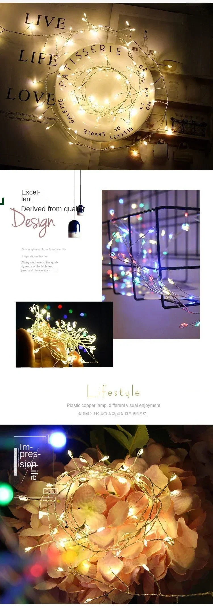 Christmas LED String Lights Garland Holiday Christmas Decoration Battery/USB Holiday Wedding Fairy Lights  Home